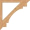 Ekena Millwork Merced Traditional Smooth Bracket w/ Offset Brace, Western Red Cedar, 5 1/2"W x 46"D x 46"H BKT0604X46X46MRC01SWR - alternate 3
